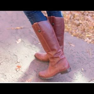 Frye Melissa Leather Brown Riding Boots 8.5